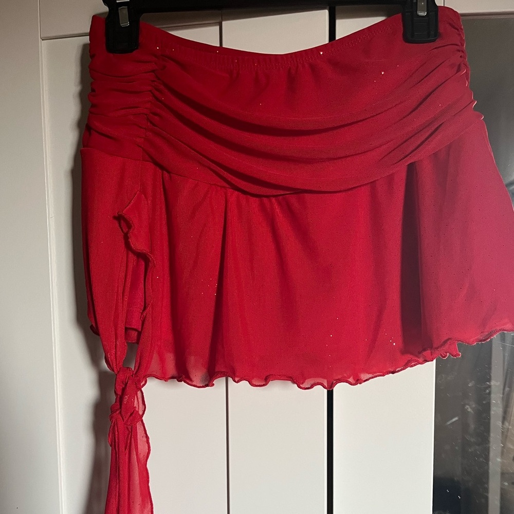 Red Mini Skort/Skirt